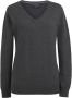 Riga Merino V-neck (W) Dark grey