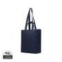 VINGA Hilo AWARE™ recycled canvas zip tote Navy Blue