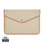 VINGA Bosler GRS recycled canvas 16" laptop sleeve Beige