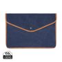 VINGA Bosler GRS recycled canvas 16" laptop sleeve Navy Blue