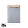 VINGA Albon GRS recycled felt 15" laptop sleeve grey