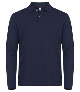 Stretch Premium Polo L/S navy