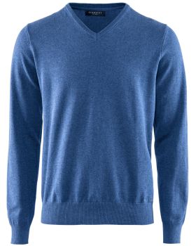 Brockton Cotton V-Neck Blue