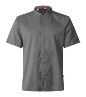 Chef's shirt, s/s, Unisex  Grey melange