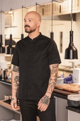 Chef's shirt, s/s, Unisex  Black