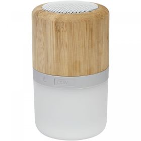 Aurea bamboo Bluetooth® speaker with light  White