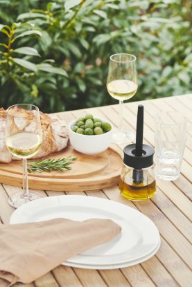 GC Marinade glass with brush 25 cl black
