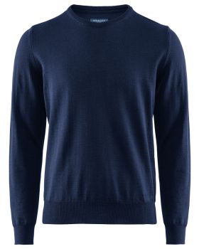 Wilton Merino Crew Neck Navy Blue