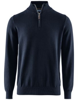 Brockton Cotton Halfzip Navy Blue