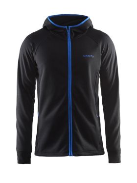 Warm Hood Jacket M Black/Sweden Blue