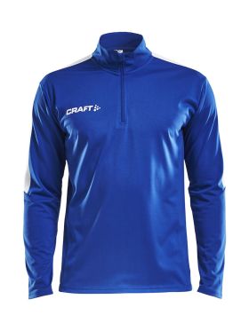 Progress Halfzip LS Tee M Royal Blue