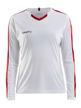 Progress Jersey Contrast LS W White/Bright Red