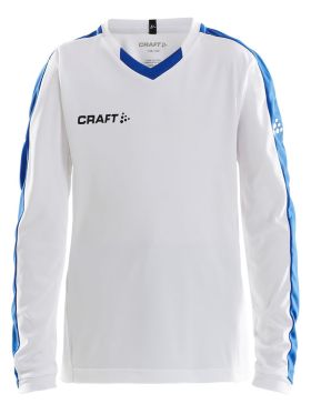 Progress Jersey Contrast LS Jr White/Royal