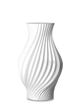 Twist Vase H25 cm white porcelain