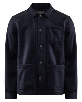 Giotto Wool Overshirt Navy Blue