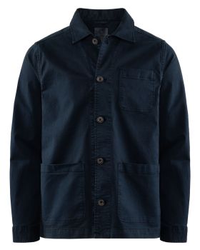 Logan Stretch Overshirt Navy Blue