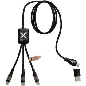 SCX.design C51 60W 5-in-1 rPET fast charging cable with display