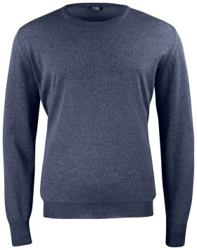 Kennewick Crewneck Men Sea Blue Melange