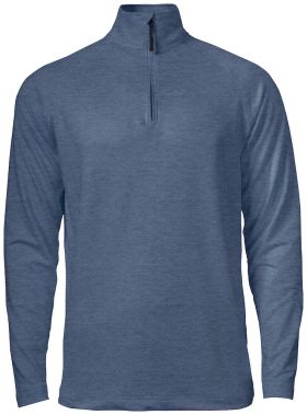 Coos Bay Half Zip Men Slate Blue Melange