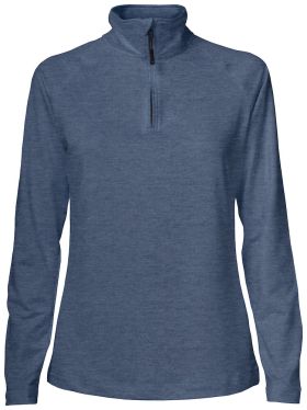 Coos Bay Half Zip Women Slate Blue Melange