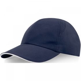 Morion 6 panel GRS recycled cool fit sandwich cap Navy Blue