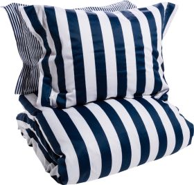 Block Rand Satin Navy Blue