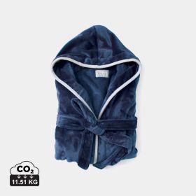 VINGA Louis luxury plush GRS RPET robe size S-M navy
