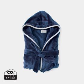 VINGA Louis luxury plush GRS RPET robe size S-M Navy Blue