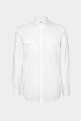 Men’s pilot shirt Jens, long sleeve White