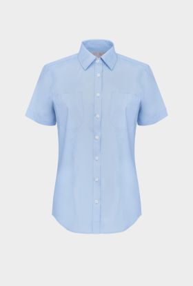 Ladies shirt Sofia, short sleeve Light blue