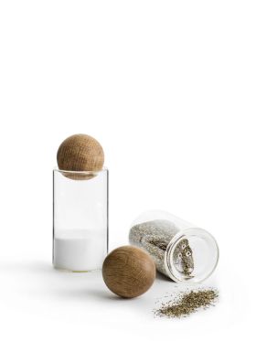 Nature salt- and pepper set with oak stoppers, 2-pcs
