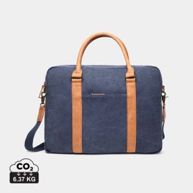 VINGA Bosler RCS recycled canvas computer bag Navy Blue