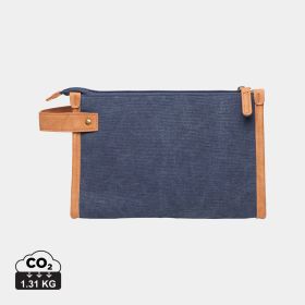 VINGA Bosler GRS recycled canvas toiletry bag Navy Blue