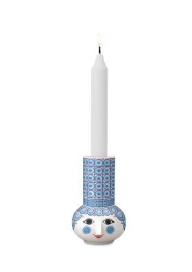 Olga Candle holder H14 cm light blue