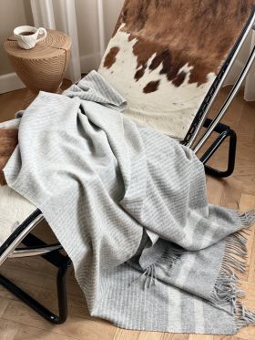 Soft River throw made from recycled alpaca wool