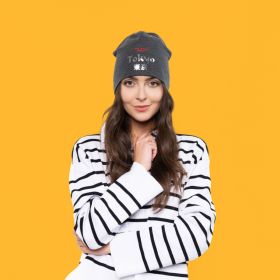 Supreme cotton beanie medium 24 cm incl. 1-color print