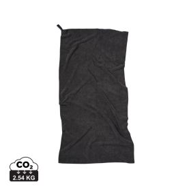 VINGA GRS RPET active dry towel 140 x 70cm Black