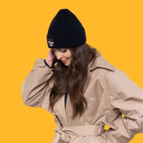Scotty ribbed beanie incl. embossed vegan leather badge