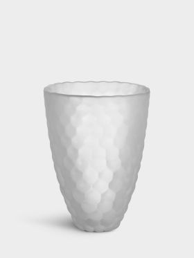 Raspberry vase frosted 160mm
