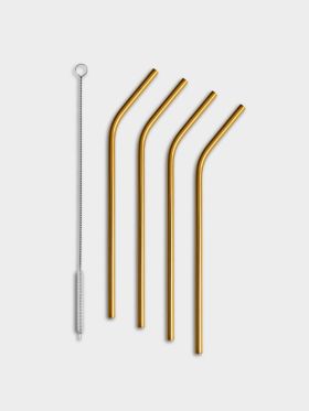 Peak straw 210mm 4-pack incl. cleaning brush