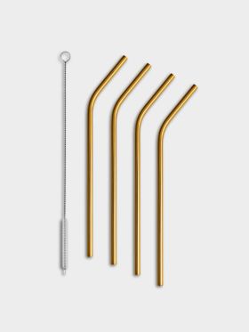 Peak straw 210mm 4-pack incl. cleaning brush