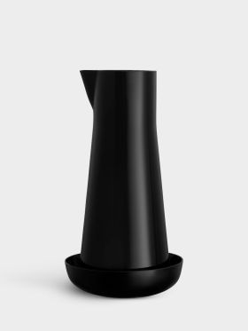 Informal carafe with bowl black 100cl