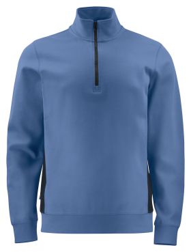 2128 SWEATSHIRT, HALF ZIP Skyblue