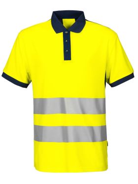 6008 PIQUÉ EN ISO 20471 CLASS 2 Yellow/Navy