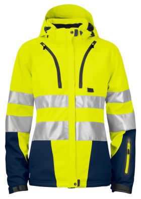 6424 PADDED JACKET WOMEN´S EN ISO 20471 CLASS 3/2 Yellow/Navy
