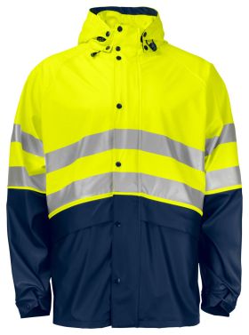 6431 RAIN JACKET SHORT EN ISO 20471 CLASS 3/2 Yellow/Navy