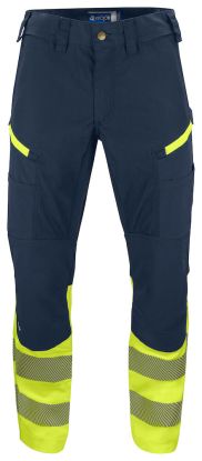 6528 SERVICE PANT STRETCH EN ISO 20471 CLASS 1 Yellow/Navy