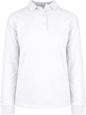 ORGANIC L/S POLO GOTS (D) White