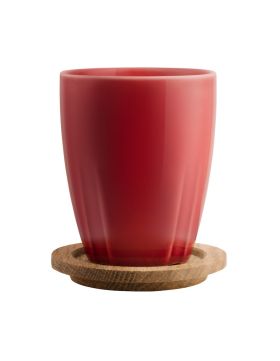 Bruk mug oak lid  bordeaux red 35cl 2-pack