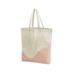 Organic Cotton Wave Print Maxi Tote Natural/Peach